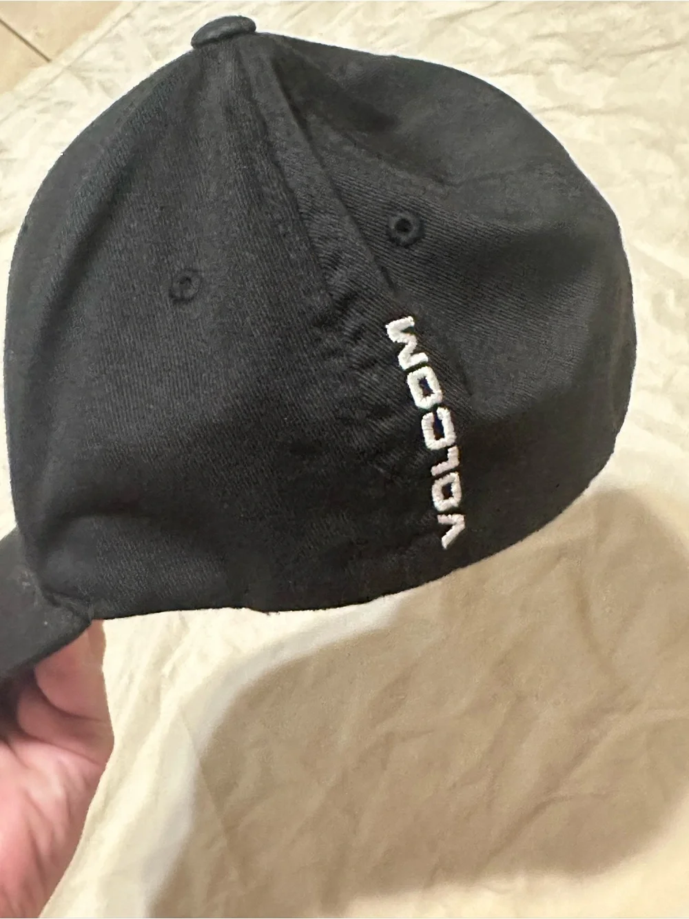 Volcom Black Hat with White Stone Logo